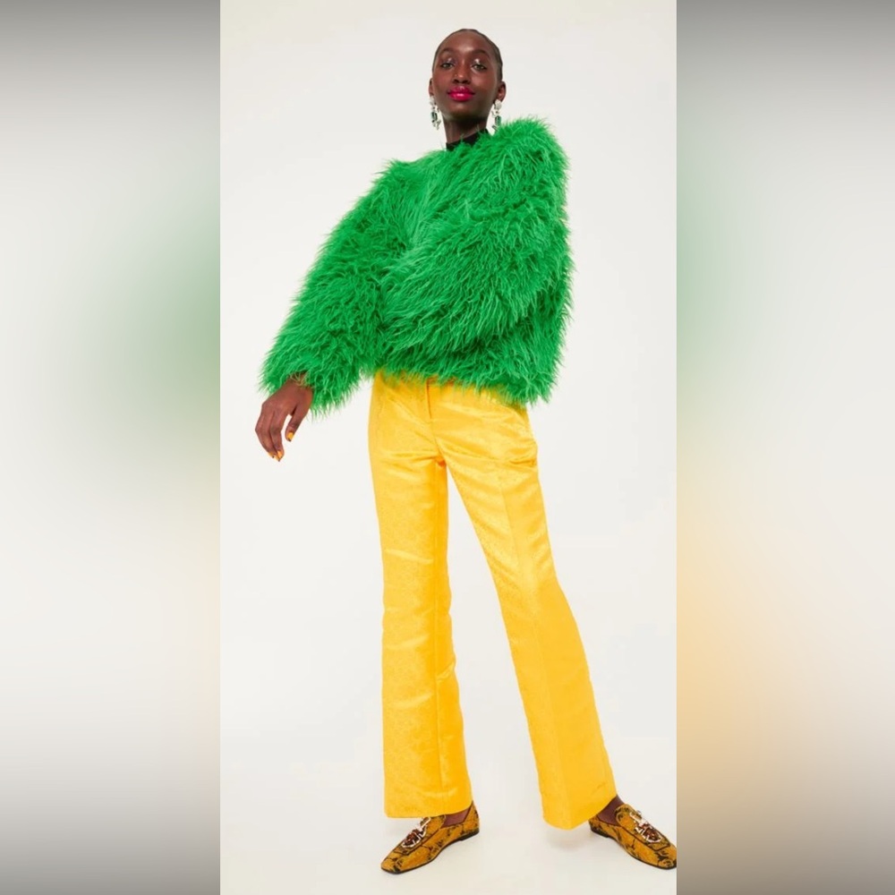 Iris Apfel x Hm Yellow Patterned Flare Pants